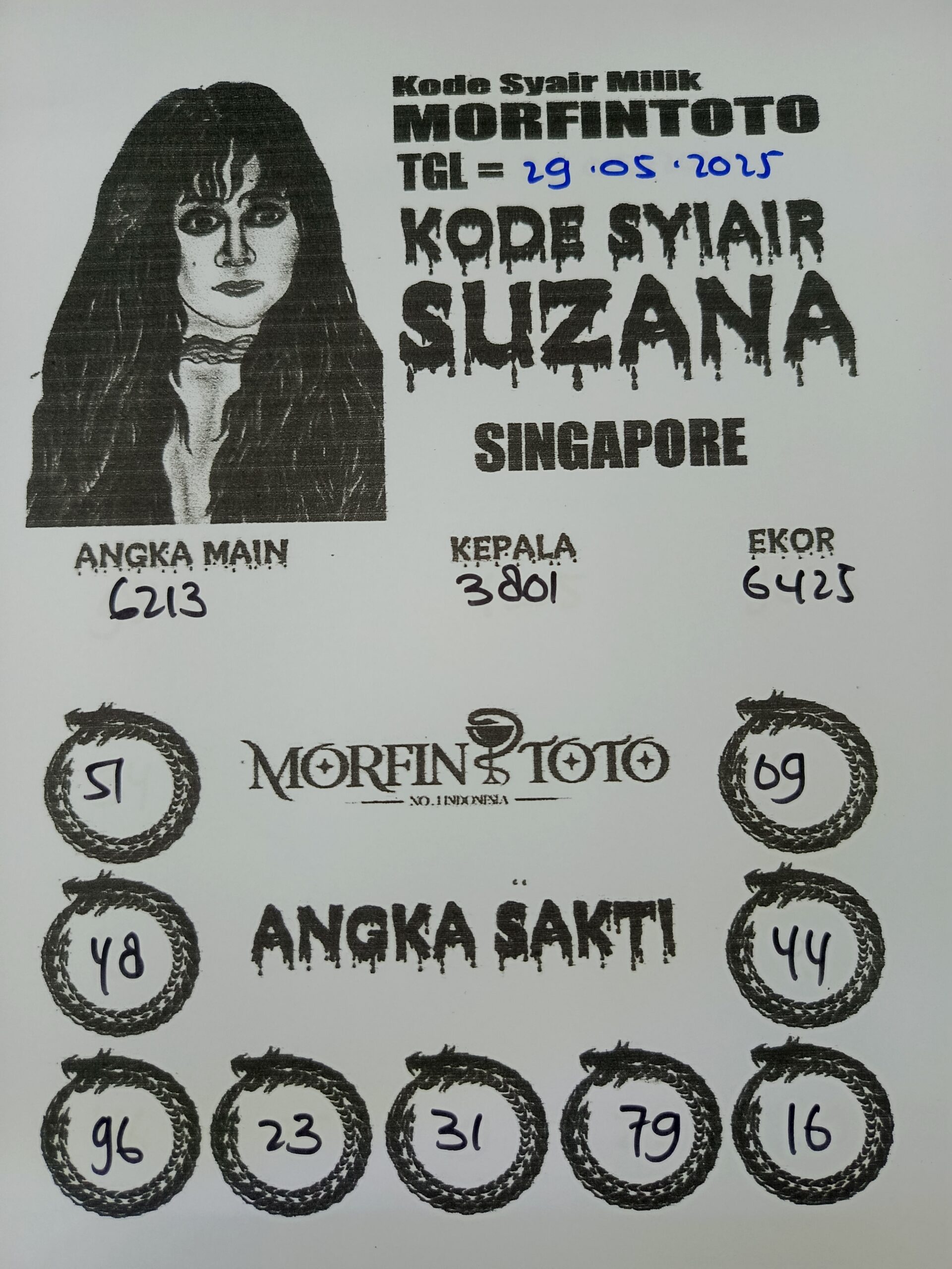 SYAIR TOGEL SUZANA SINGAPORE 29 MEI 2025