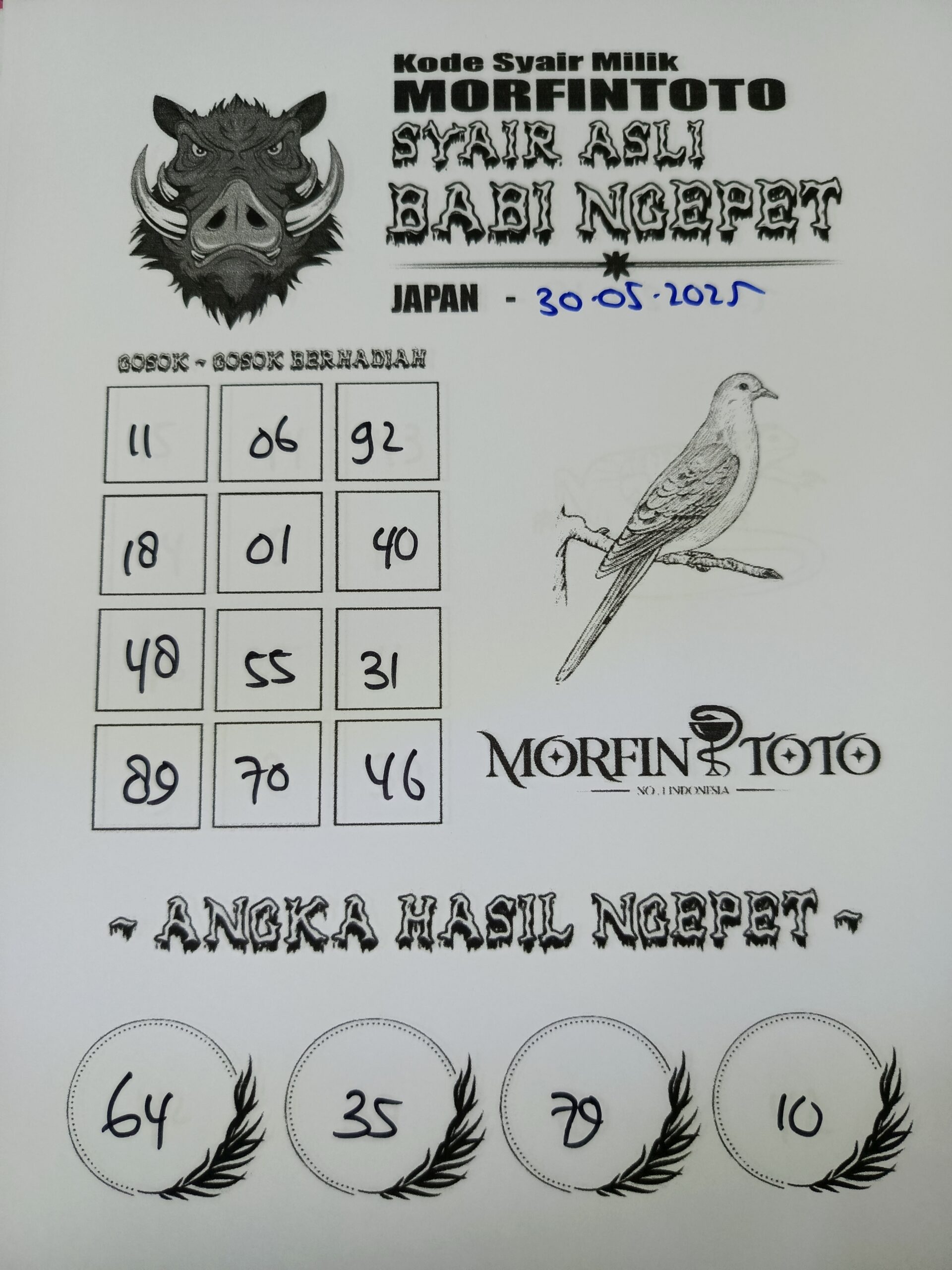 SYAIR TOGEL BABI NGEPET JAPAN 30 MEI 2025
