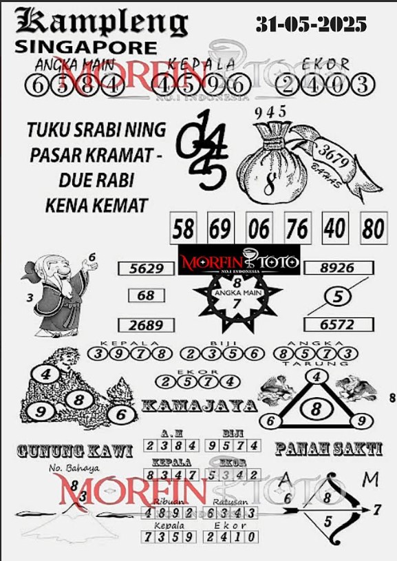 SYAIR TOGEL KAMPLENG SINGAPORE 31 MEI 2025