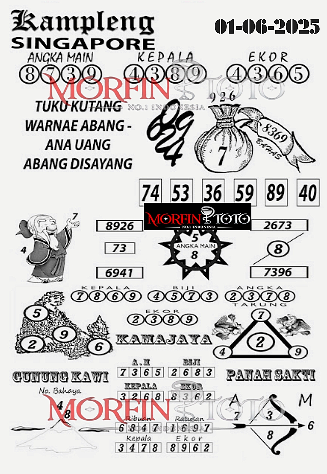 SYAIR TOGEL KAMPLENG SINGAPORE 01 JUNI 2025