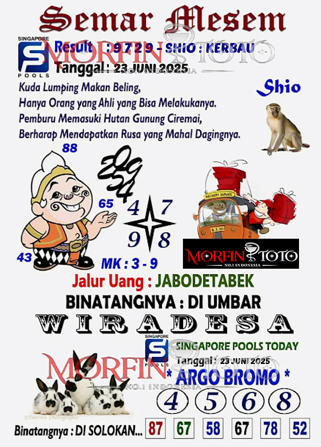 SYAIR TOGEL SEMAR MESEM SINGAPORE 23 JUNI 2025