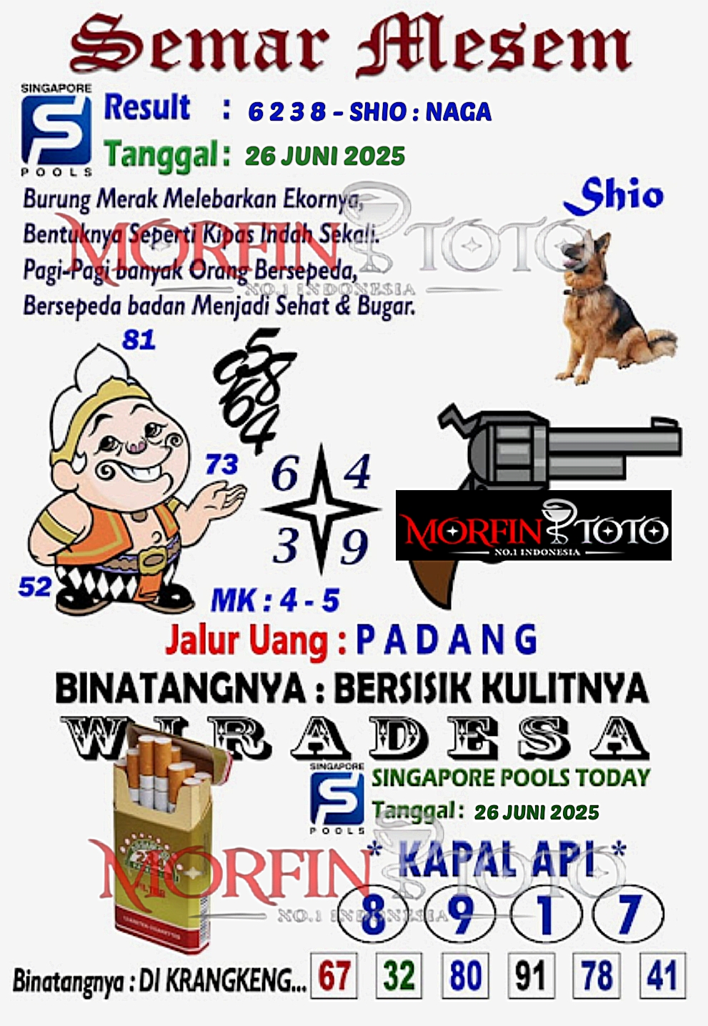 SYAIR TOGEL SEMAR MESEM SINGAPORE 26 JUNI 2025
