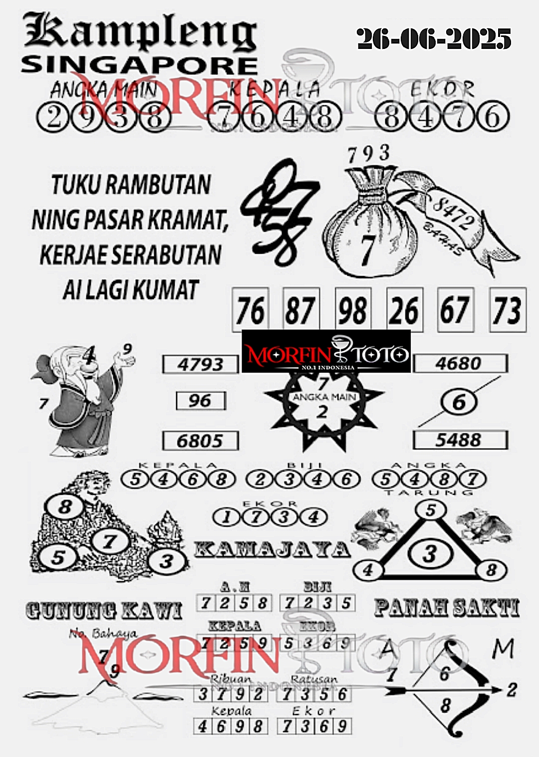 SYAIR TOGEL KAMPLENG SINGAPORE 26 JUNI 2025