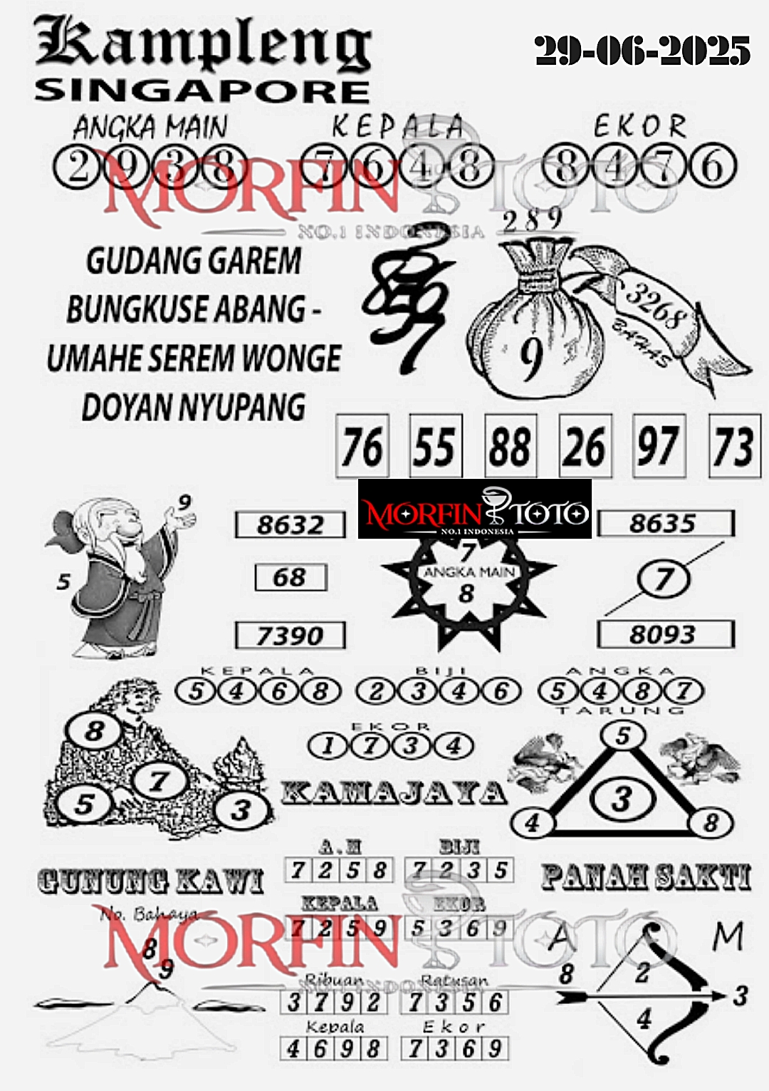 SYAIR TOGEL KAMPLENG SINGAPORE 29 JUNI 2025