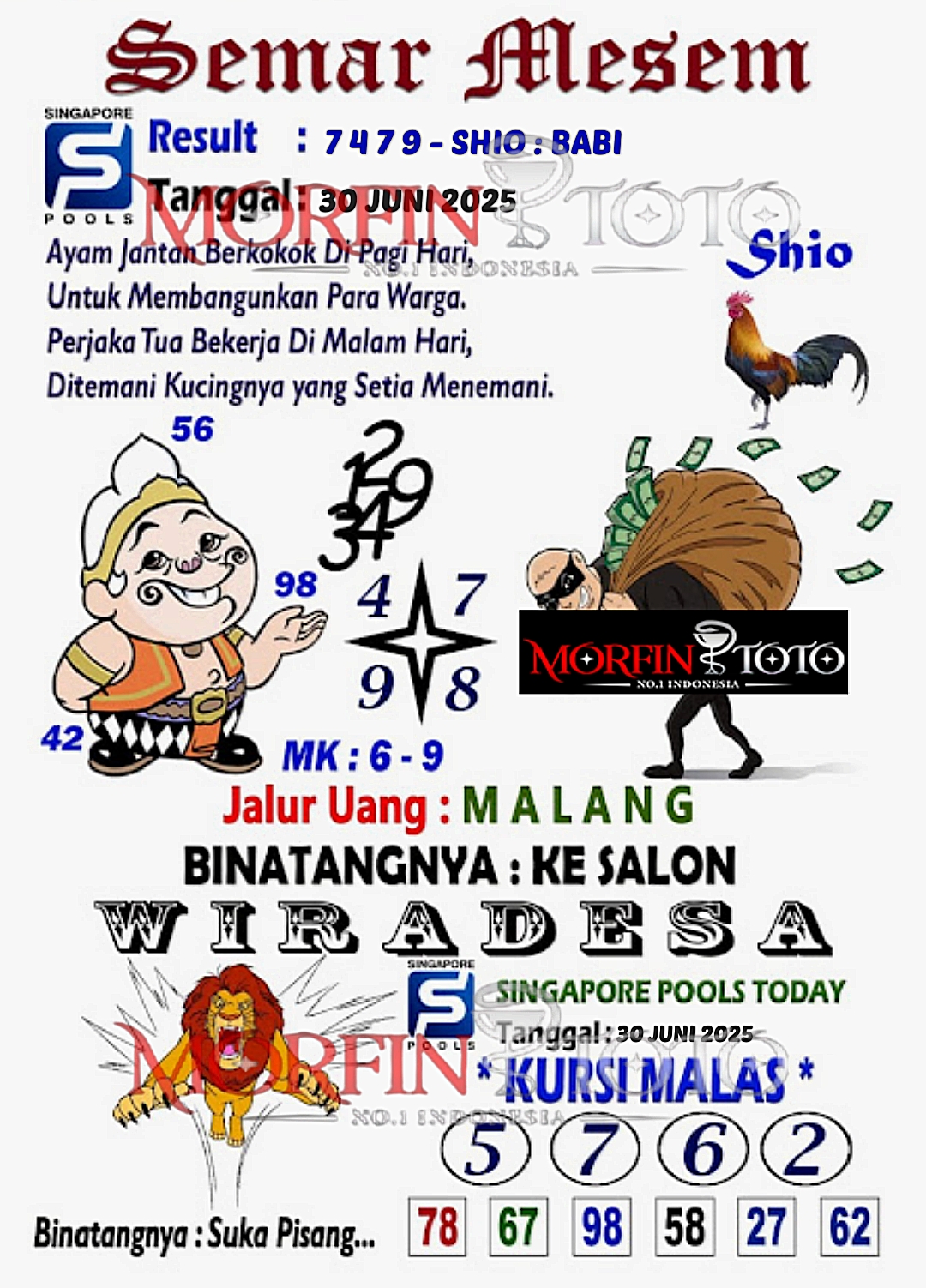 SYAIR TOGEL SEMAR MESEM SINGAPORE 30 JUNI 2025
