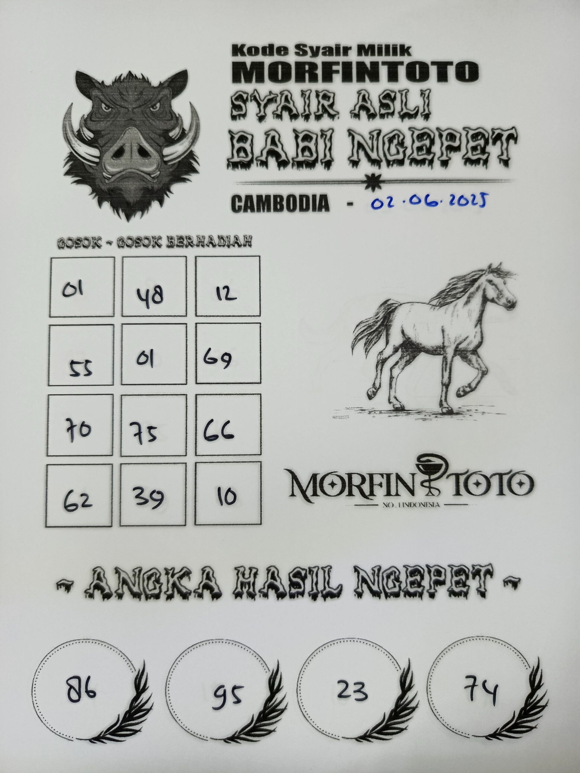 SYAIR TOGEL BABI NGEPET CAMBODIA 02 JUNI 2025