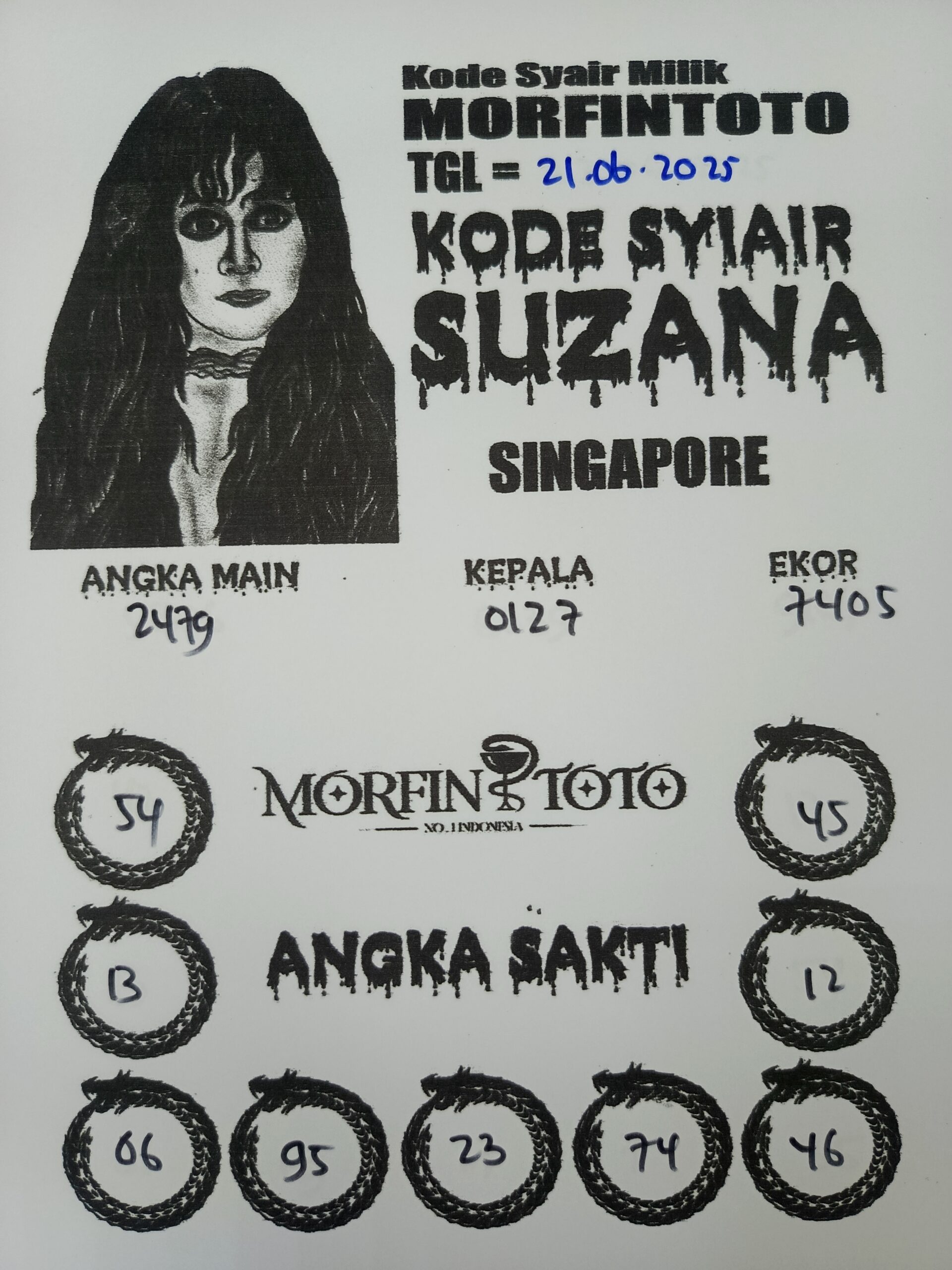SYAIR TOGEL SUZANA SINGAPORE 21 JUNI 2125