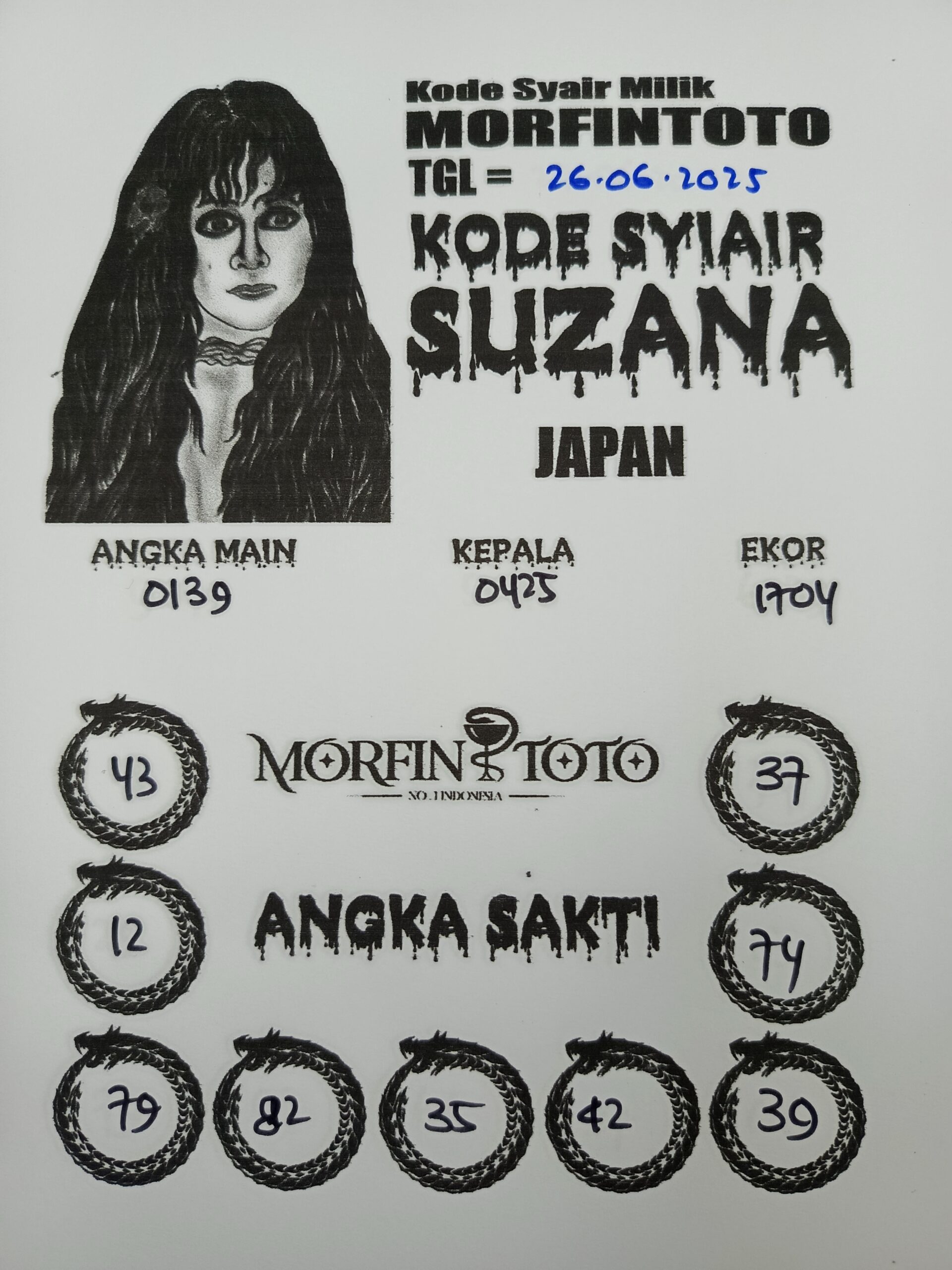 SYAIR TOGEL SUZANA  JAPAN  26 JUNI 2025