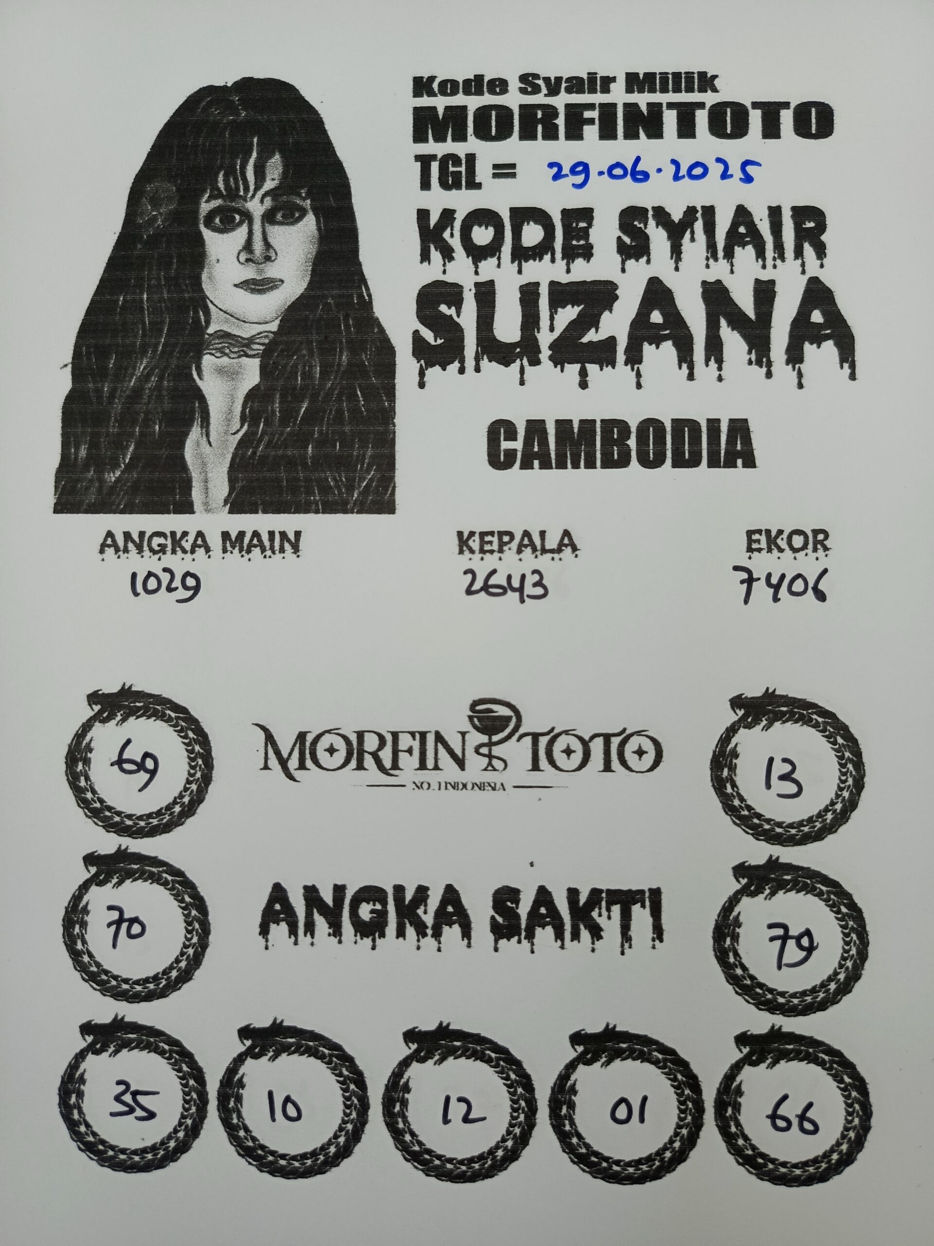 SYAIR TOGEL SUZANA CAMBODIA 29 JUNI 2025