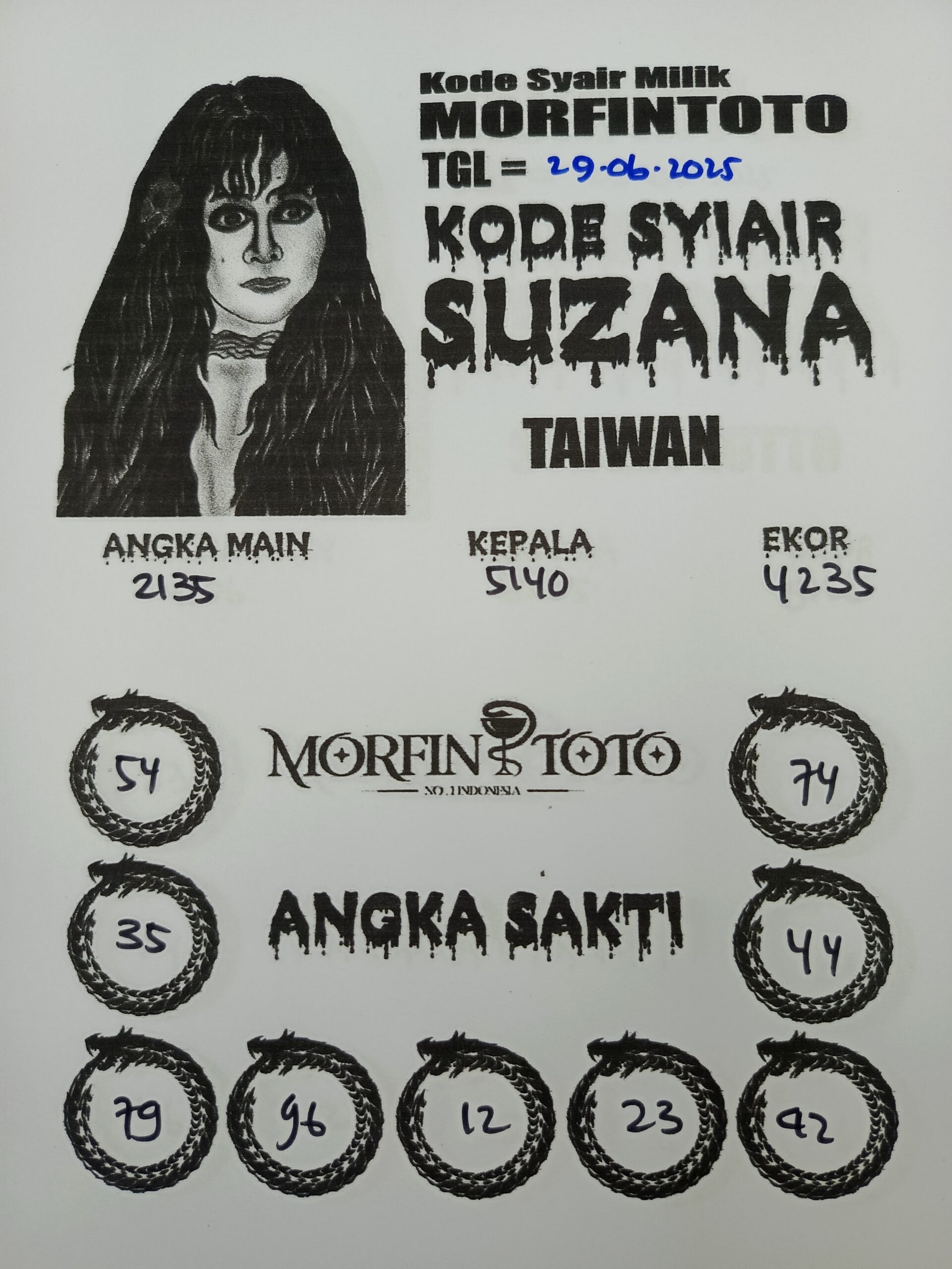 SYAIR TOGEL SUZANA TAIWAN 29 JUNI 2025