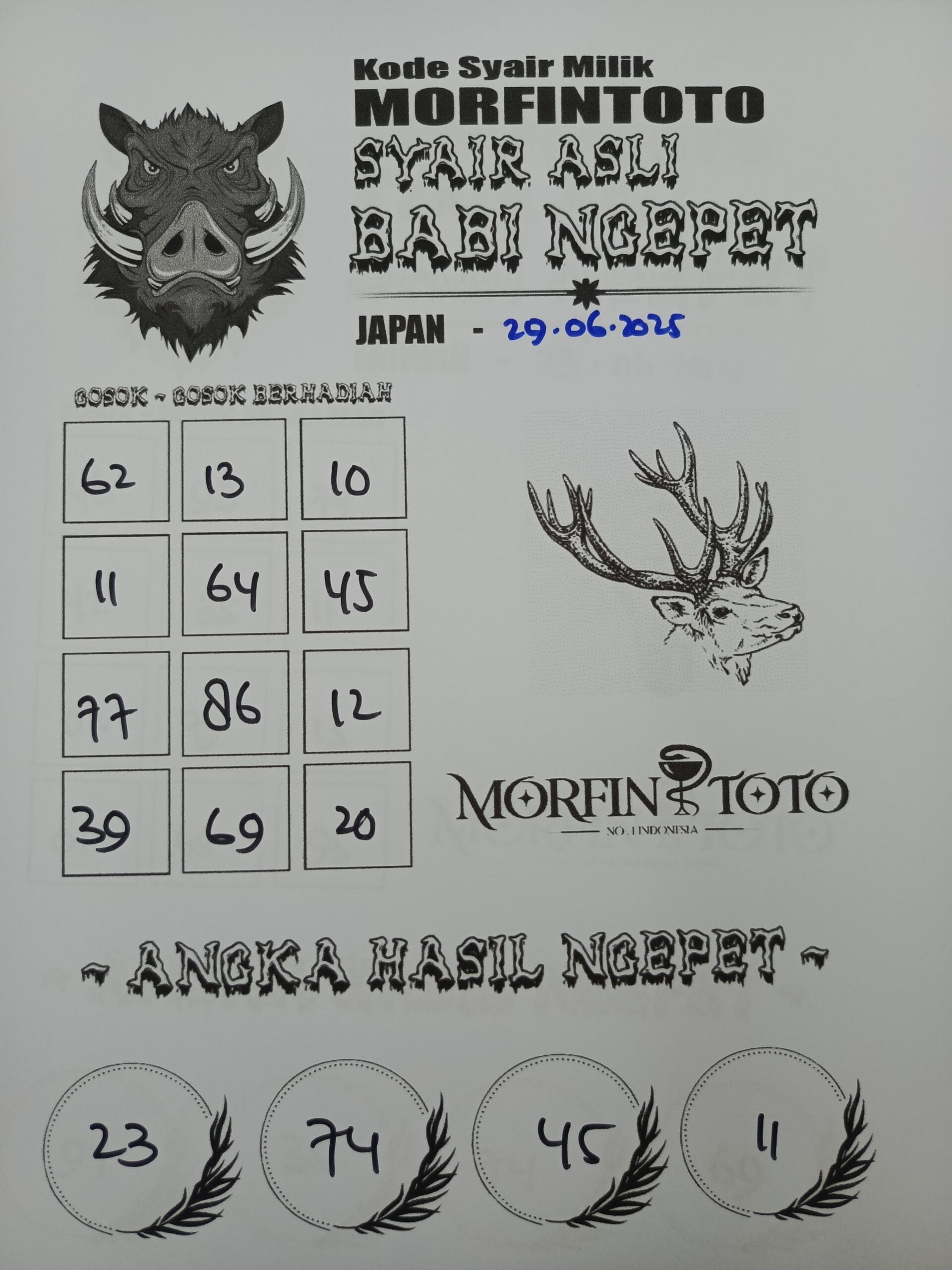 SYAIR TOGEL BABI NGEPET JAPAN 29 JUNI 2025