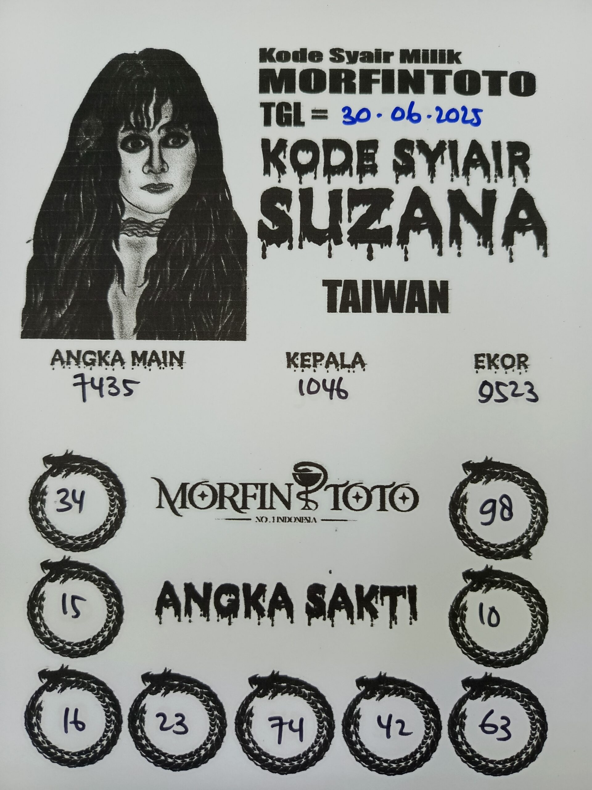 SYAIR TOGEL SUZANA TAIWAN 30 JUNI 2025