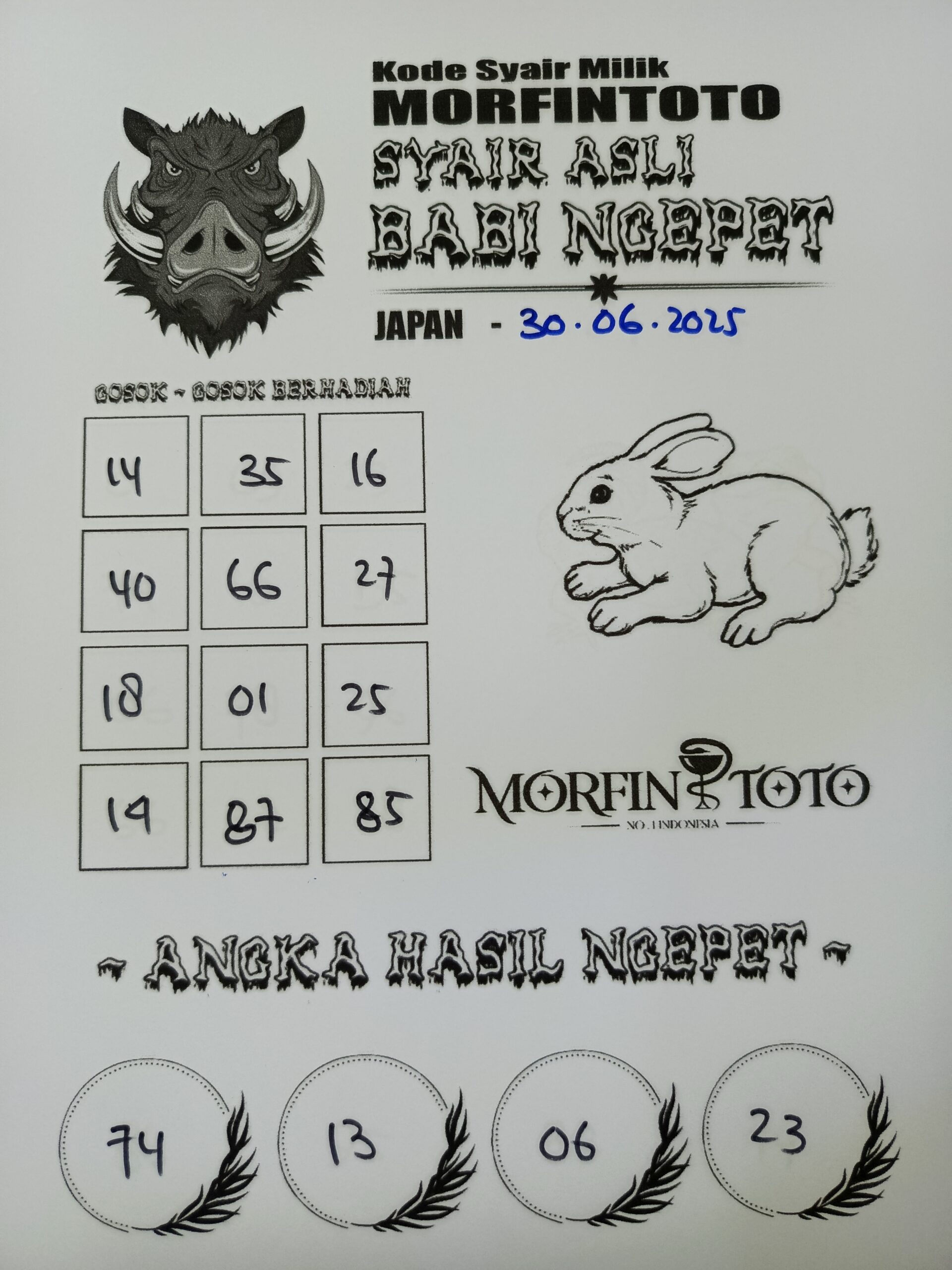 SYAIR TOGEL BABI NGEPET JAPAN 30 JUNI 2025