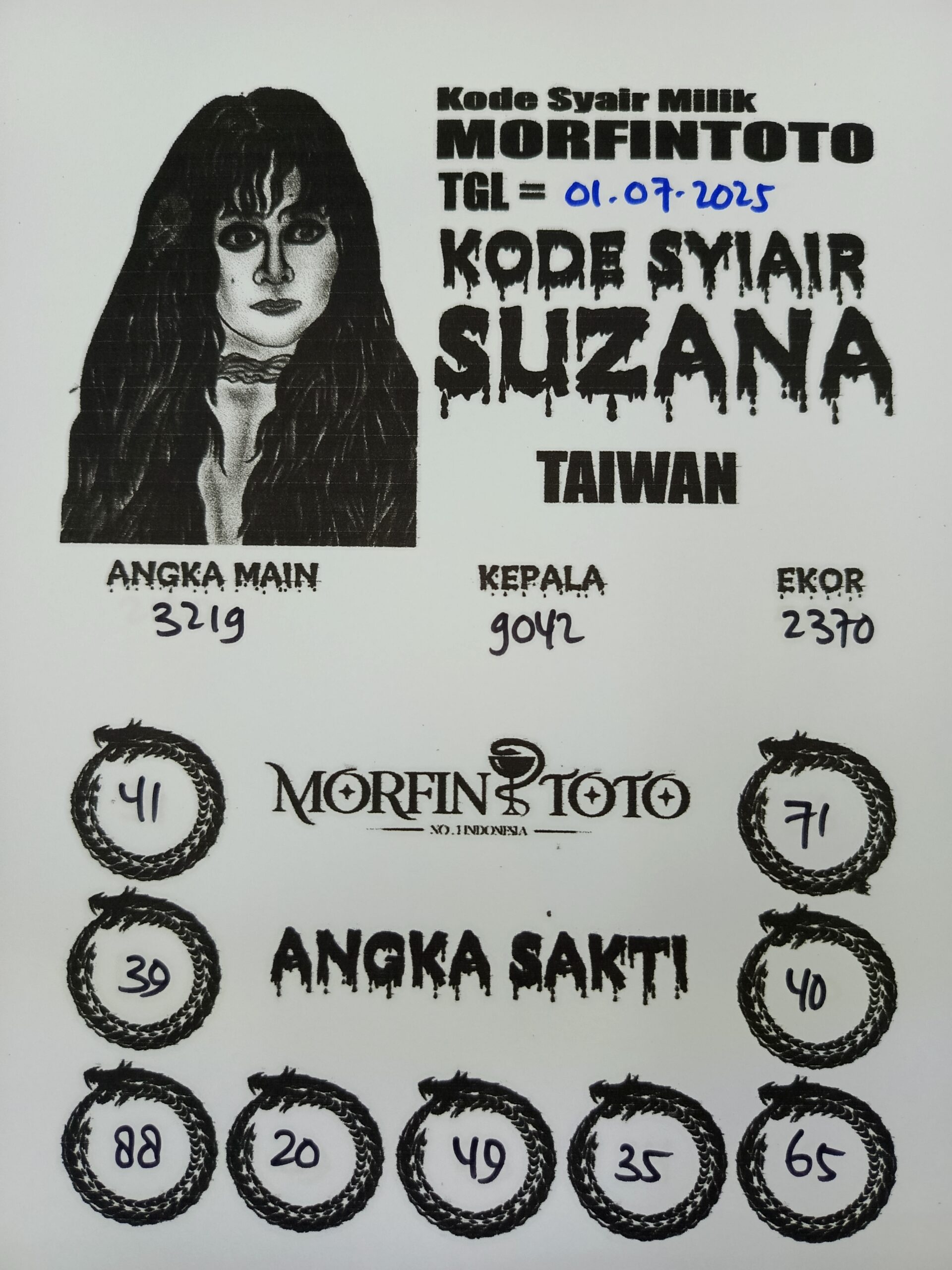 SYAIR TOGEL SUZANA TAIWAN 01 JULI 2025