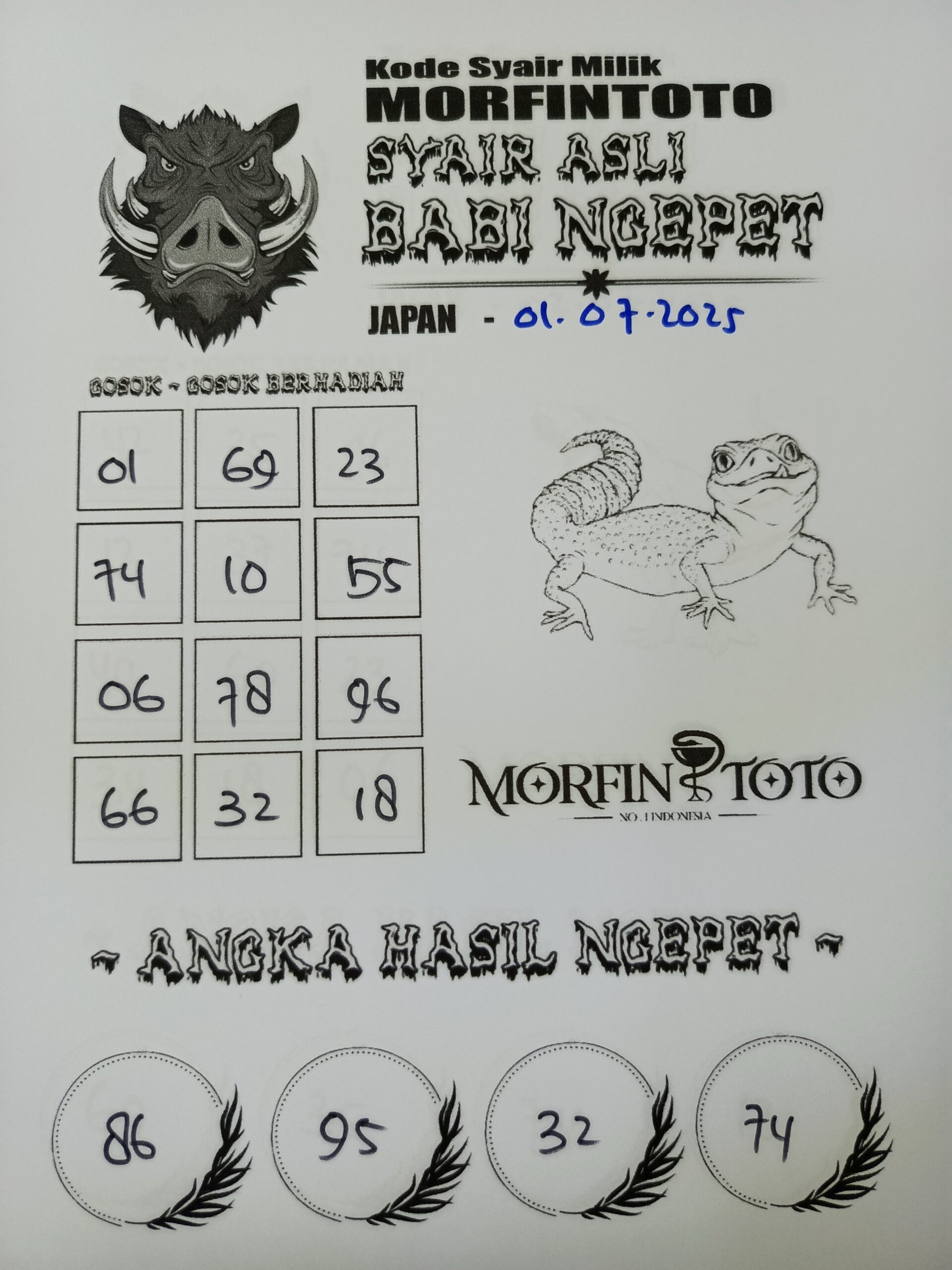 SYAIR TOGEL BABI NGEPET JAPAN 01 JULI 2025